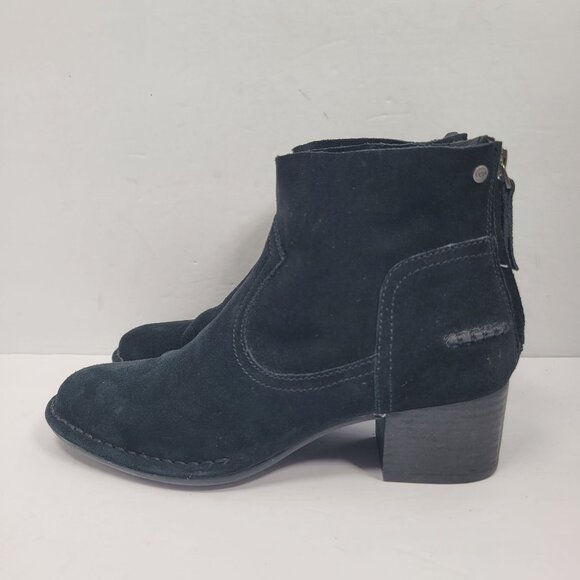 UGG Bandara Women's Black Suede Ankle Boots S/N 1095053 US Size 5.5 - Picture 2 of 9